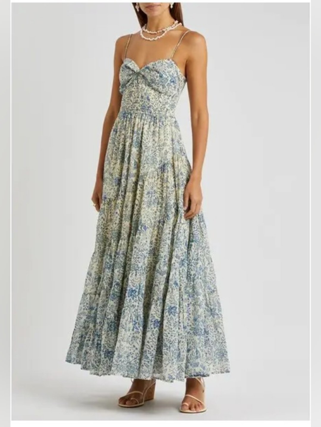 Free People Sundrenched Floral-Print Cotton Maxi Dress.